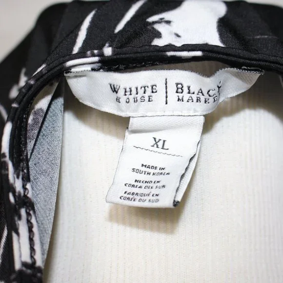 White House Black Market Floral Long Sleeve Top Women's XL - Picture 5 of 9